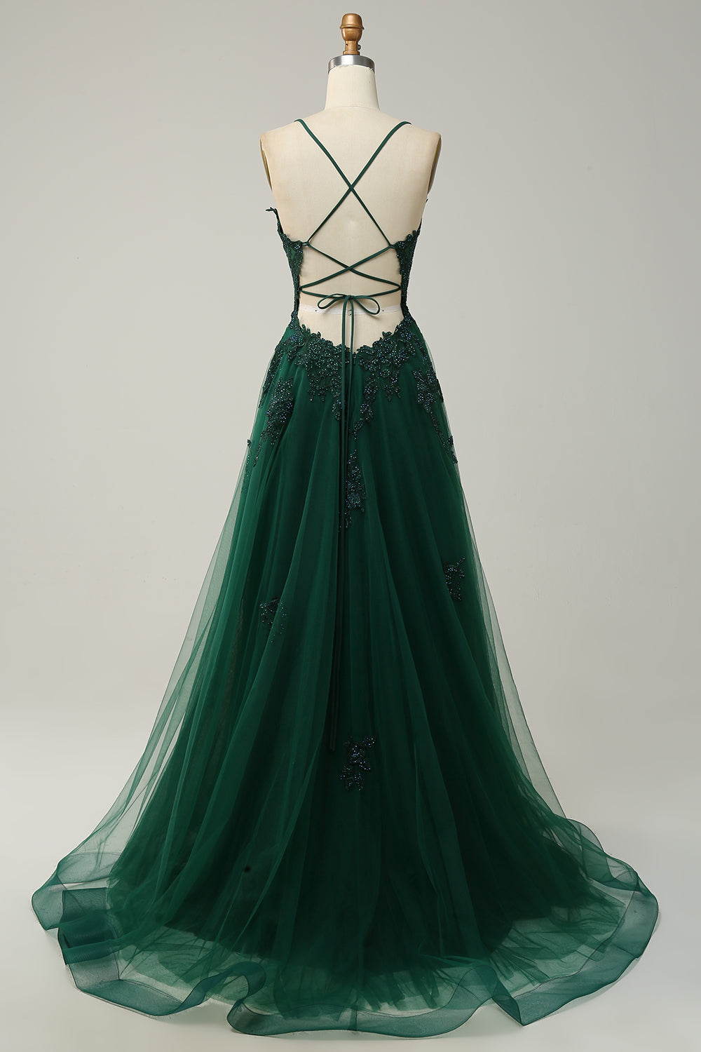 Women's A-Line Ball Gown Spaghetti Straps Lace