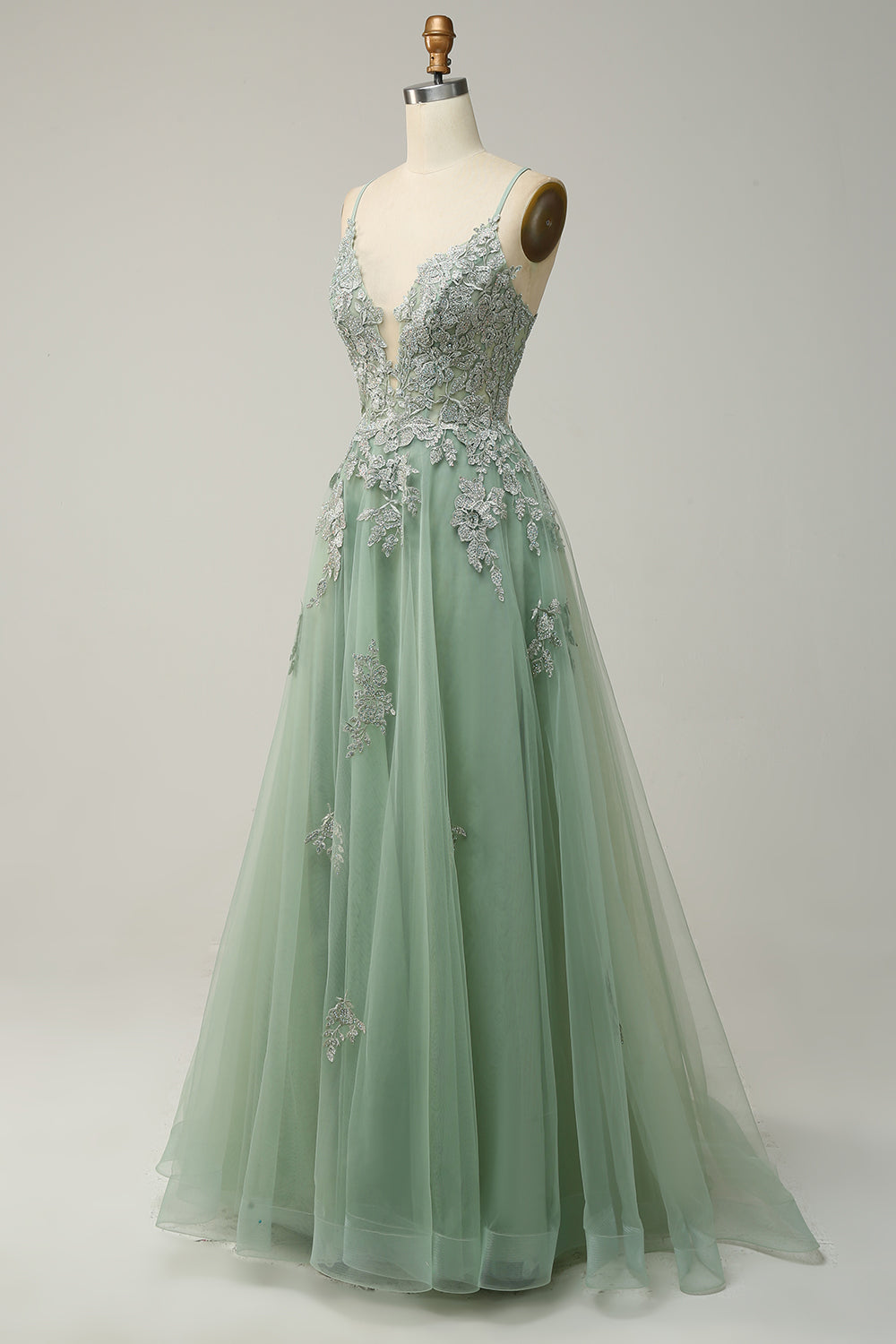 Women's A-Line Ball Gown Spaghetti Straps Lace