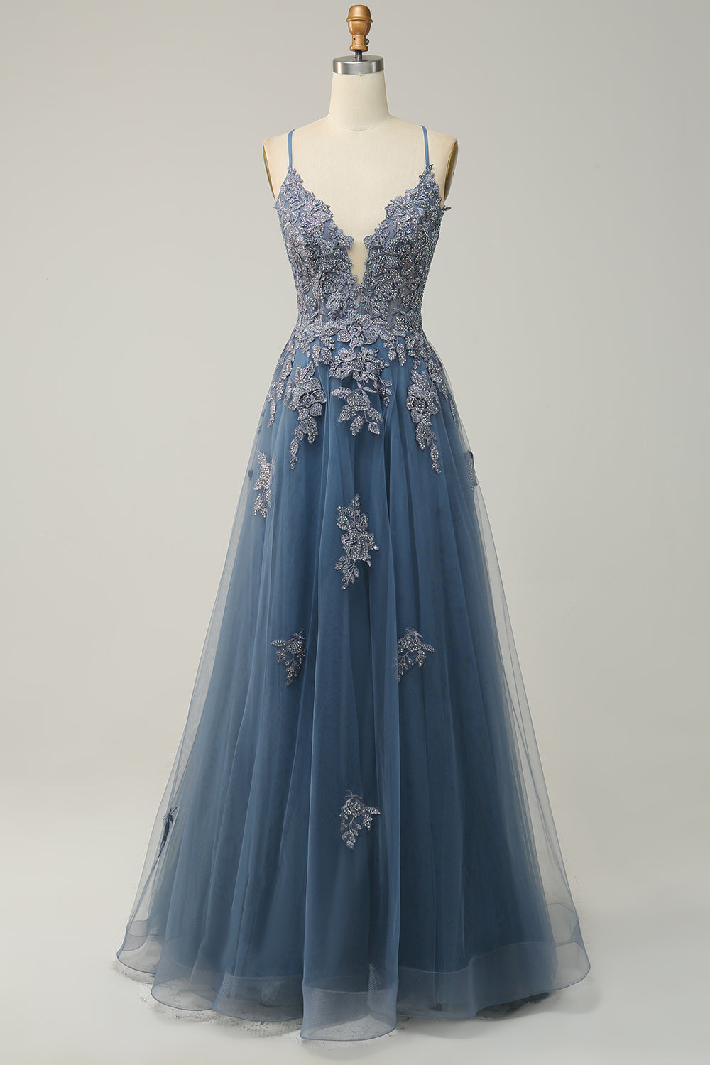 Women's A-Line Ball Gown Spaghetti Straps Lace