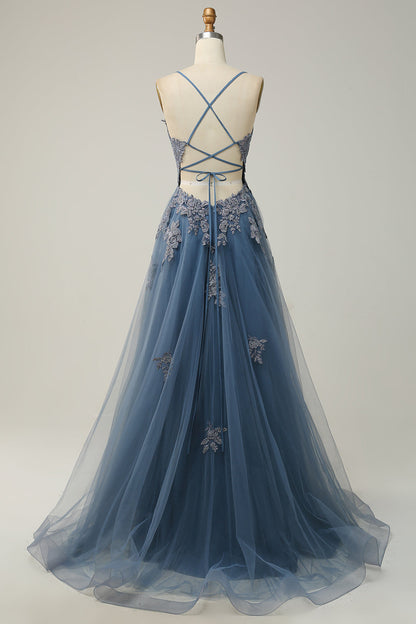 Women's A-Line Ball Gown Spaghetti Straps Lace