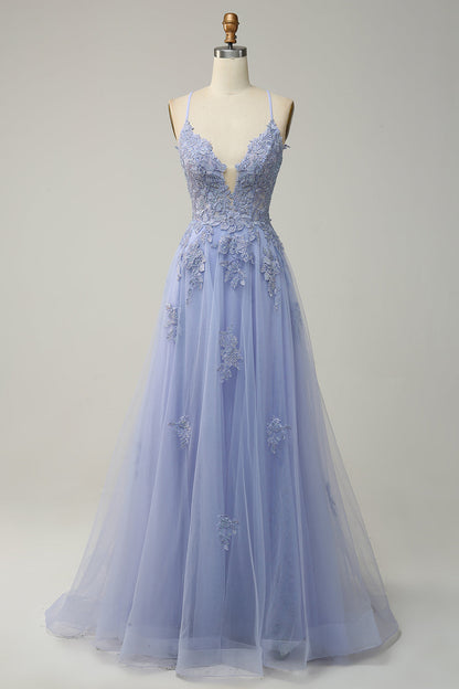 Women's A-Line Ball Gown Spaghetti Straps Lace