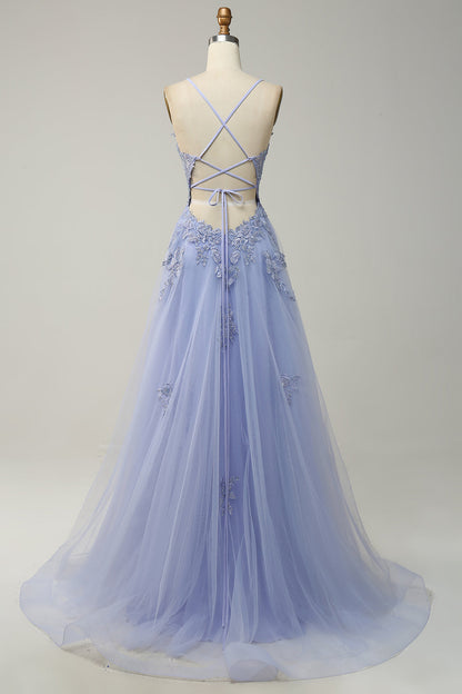 Women's A-Line Ball Gown Spaghetti Straps Lace