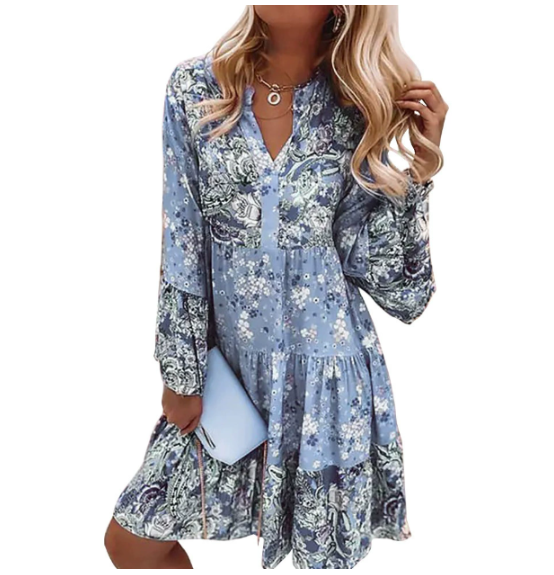 Gabriella Women's Boho Floral Print Dress