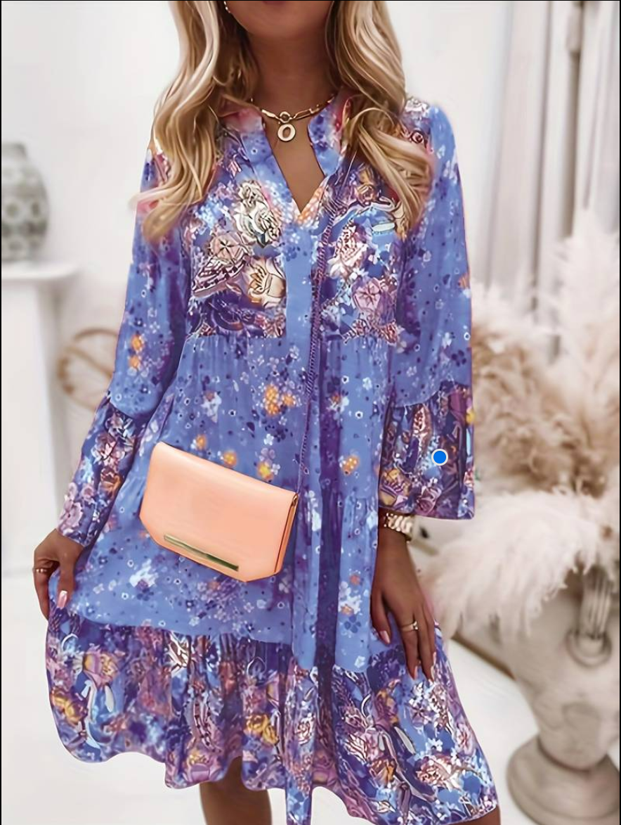 Gabriella Women's Boho Floral Print Dress