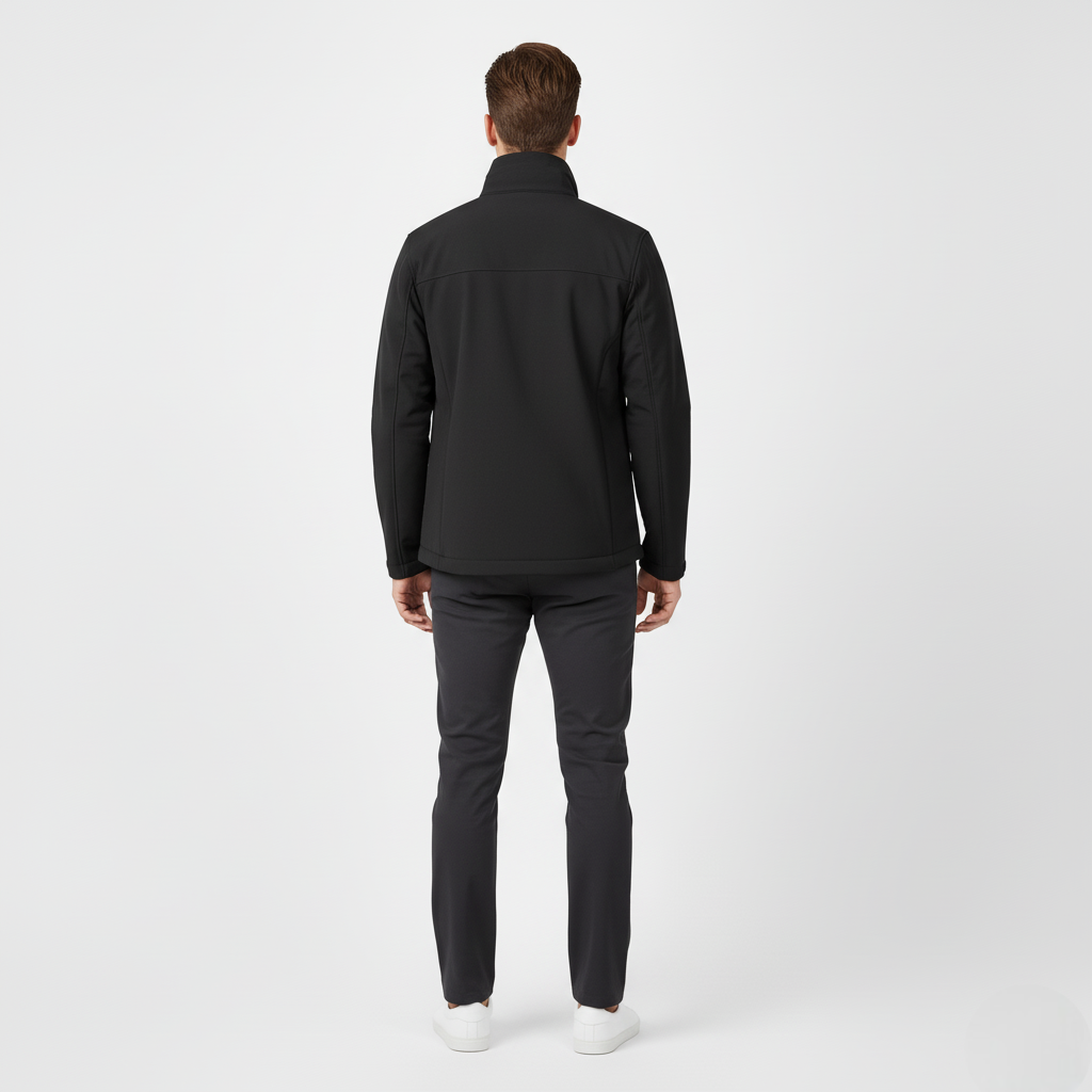 Men's Softshell Jacket Water-Resistant Black
