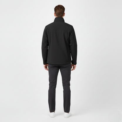 Men's Softshell Jacket Water-Resistant Black
