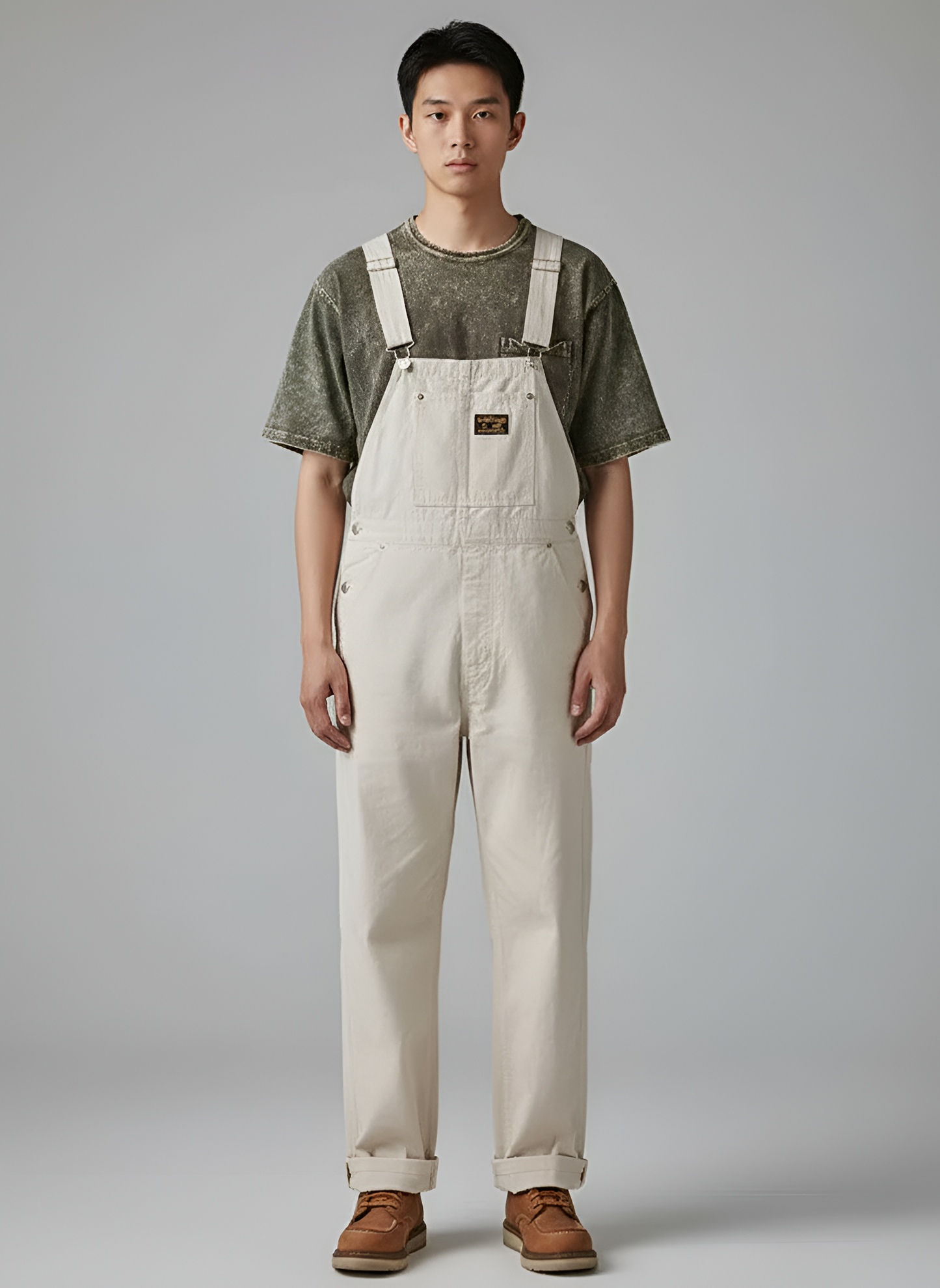 Men's Cotton Bib Overalls Work Dungarees - VibreMode