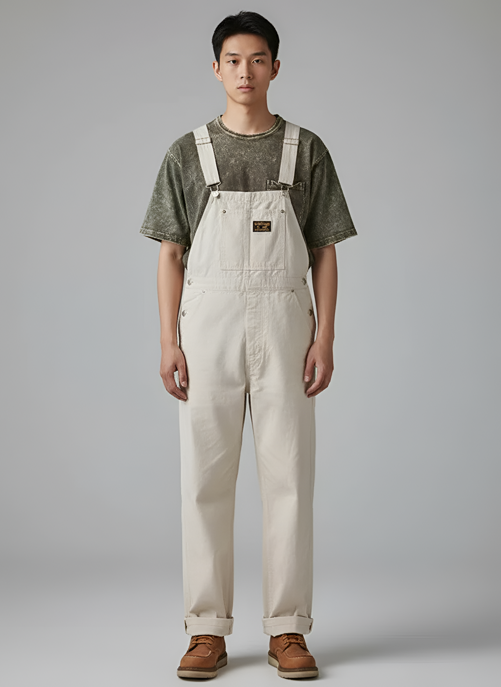 Men's Cotton Bib Overalls Work Dungarees - VibreMode