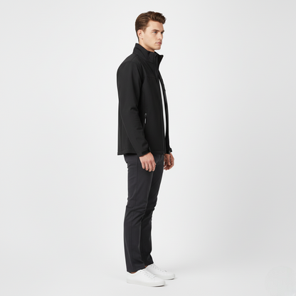 Men's Softshell Jacket Water-Resistant Black