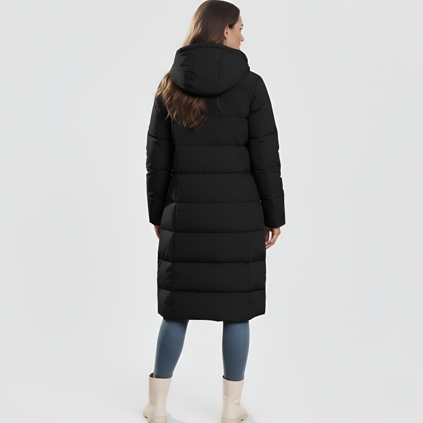 Women's Hooded Puffer Jacket Quilted Insulated Winter Coat