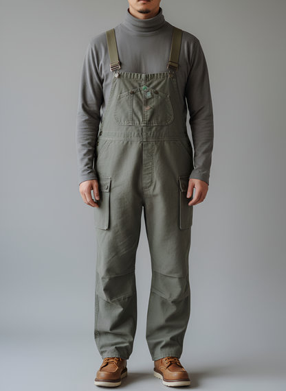 Men's Cotton Canvas Work Overalls - VibreMode