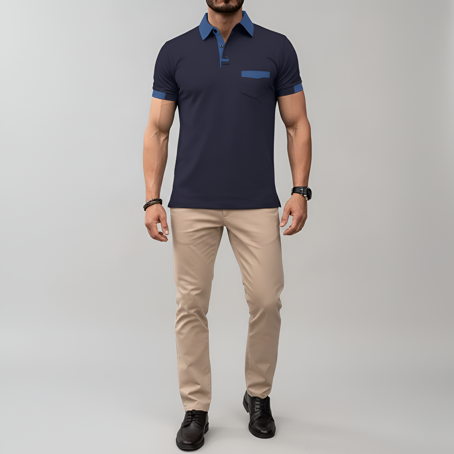 Men's Cotton Polo Shirt Short Sleeve Casual Fit