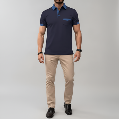 Men's Cotton Polo Shirt Short Sleeve Casual Fit