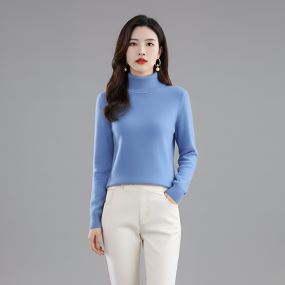 Women's Slim Fit Turtleneck Sweater Long Sleeve Pullover