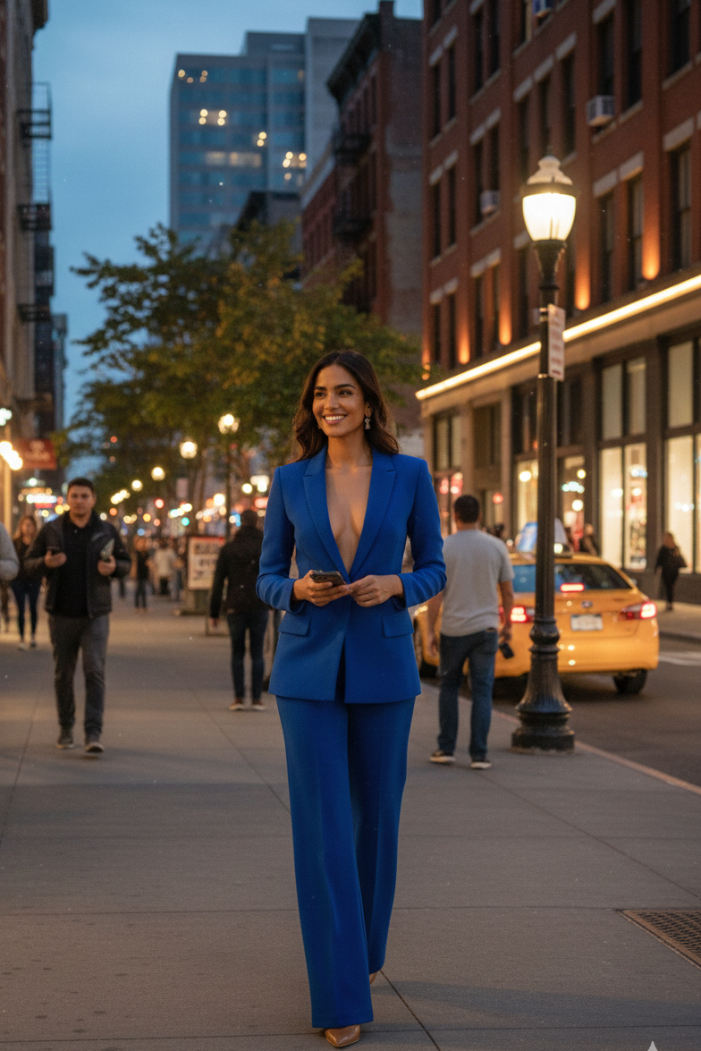 Slim Fit Women's Blazer Pants Suit