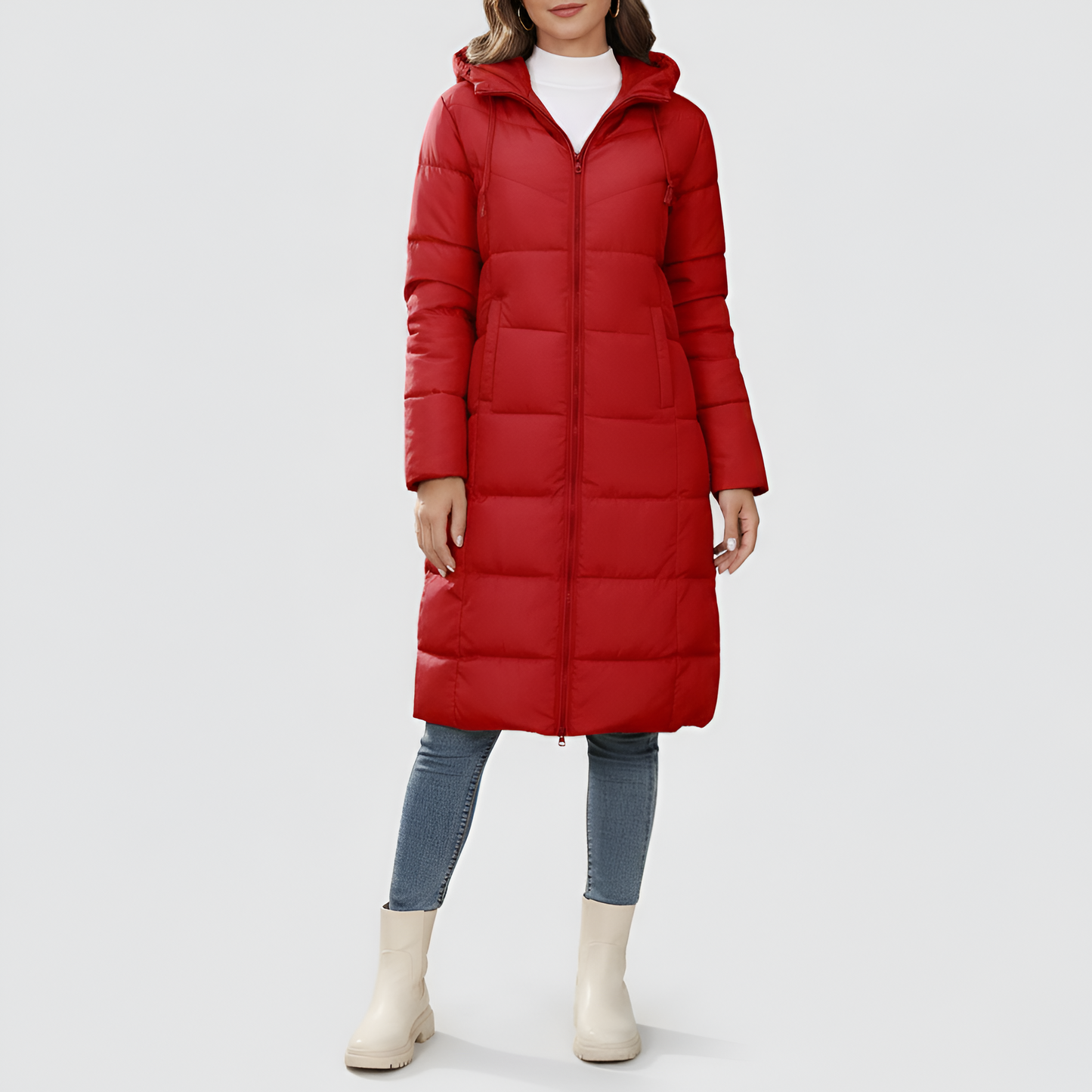 Women's Hooded Puffer Jacket Quilted Insulated Winter Coat