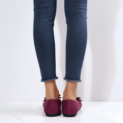 Women's Suede Ballet Flats Comfortable Slip-On Shoes