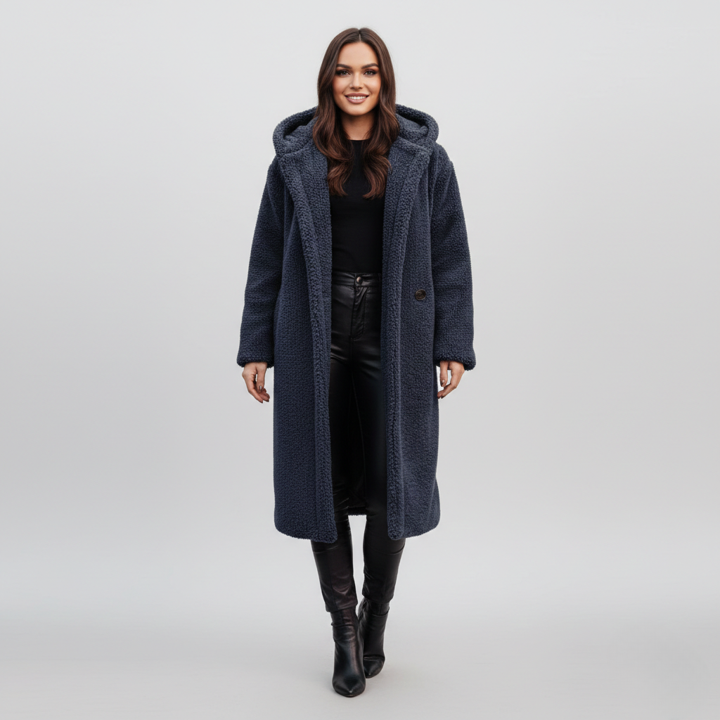 Women's Long Teddy Coat Plush Winter Parka