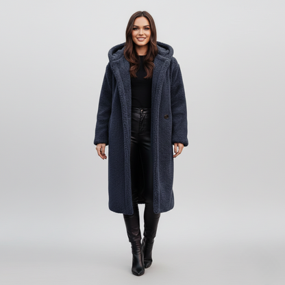 Women's Long Teddy Coat Plush Winter Parka