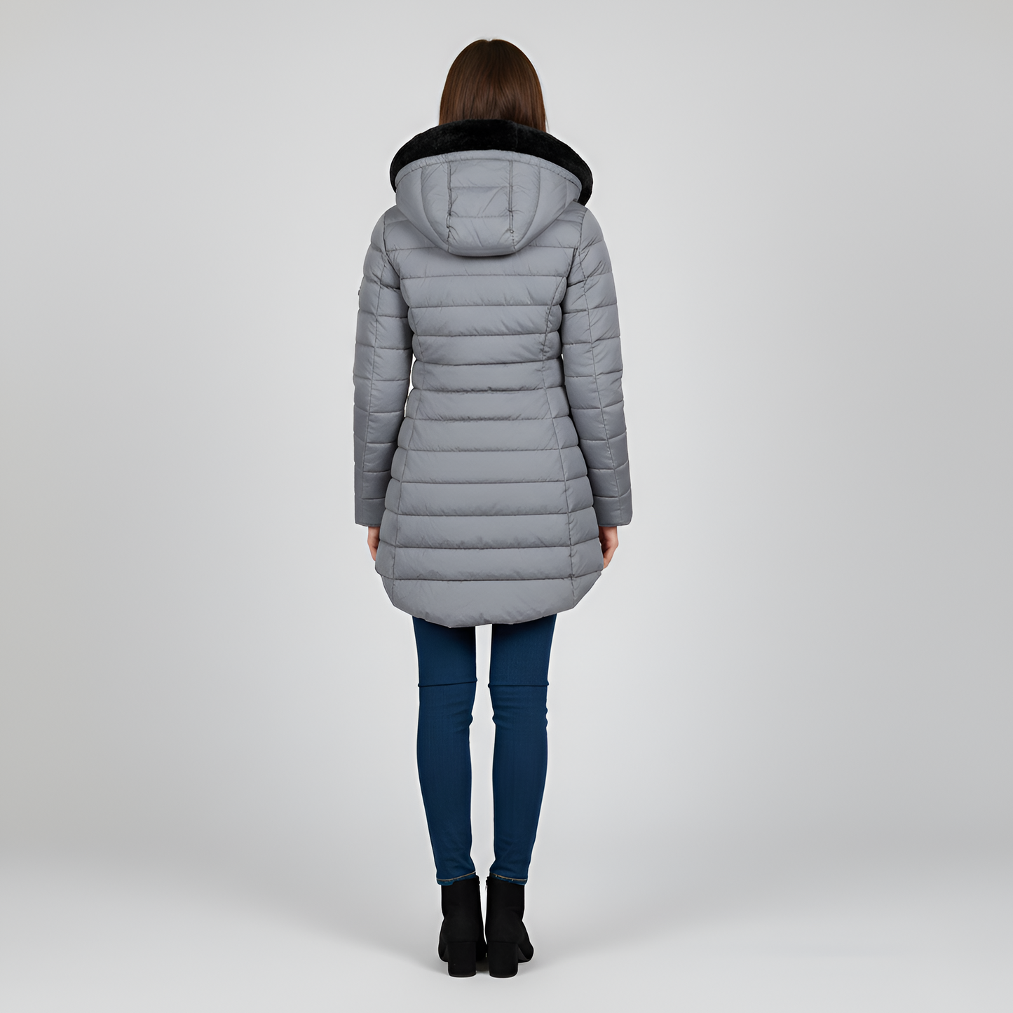 Women's Insulated Winter Coat Hooded Quilted Parka Jacket