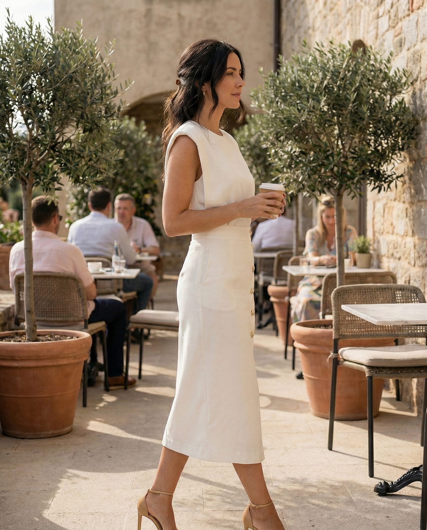 Chic Summer Sleeveless Midi Dress for Women