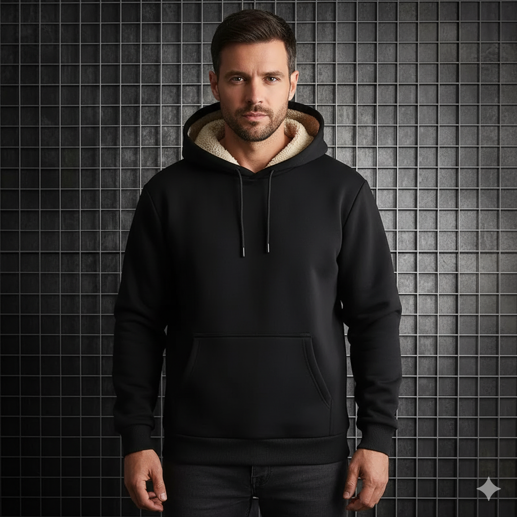Men's Cashmere Fleece Hoodie Oversized - VibreMode