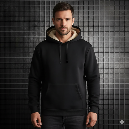Men's Cashmere Fleece Hoodie Oversized - VibreMode
