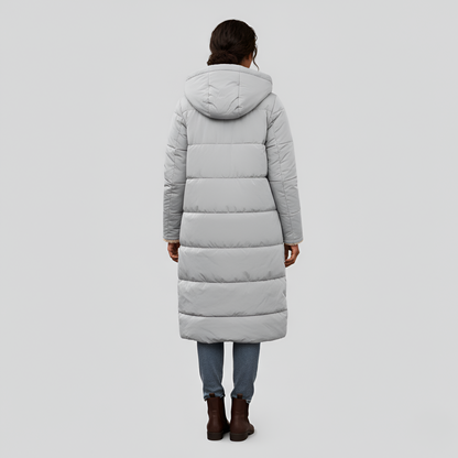 Women's Quilted Winter Coat Faux Fur Lined Hooded