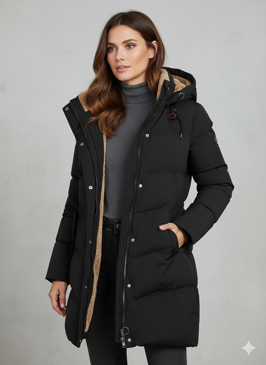 Ladies' Insulated Hooded Down Winter Parka Coat