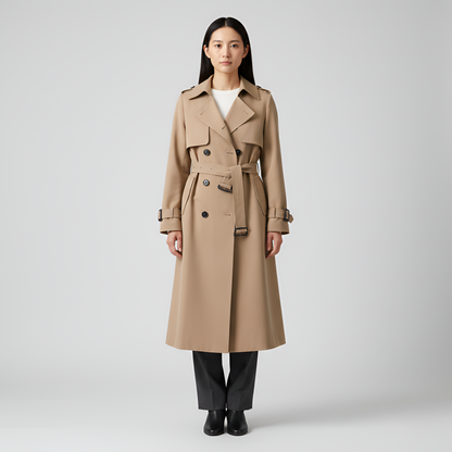 Women's Double Breasted Cotton Trench Coat