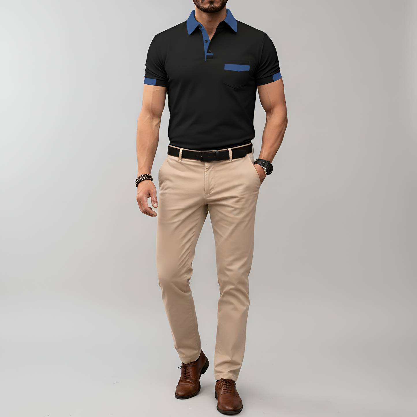 Men's Cotton Polo Shirt Short Sleeve Casual Fit