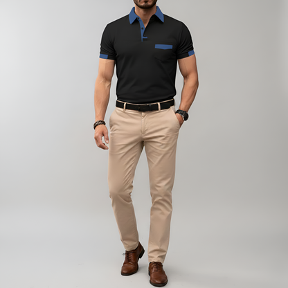Men's Cotton Polo Shirt Short Sleeve Casual Fit