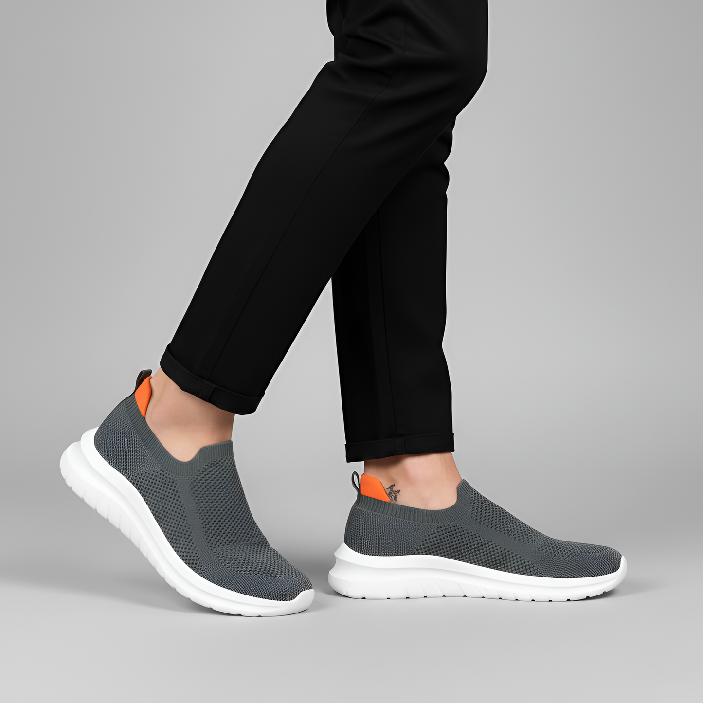 Men's Slip-On Sneakers Lightweight Breathable Knit Shoes
