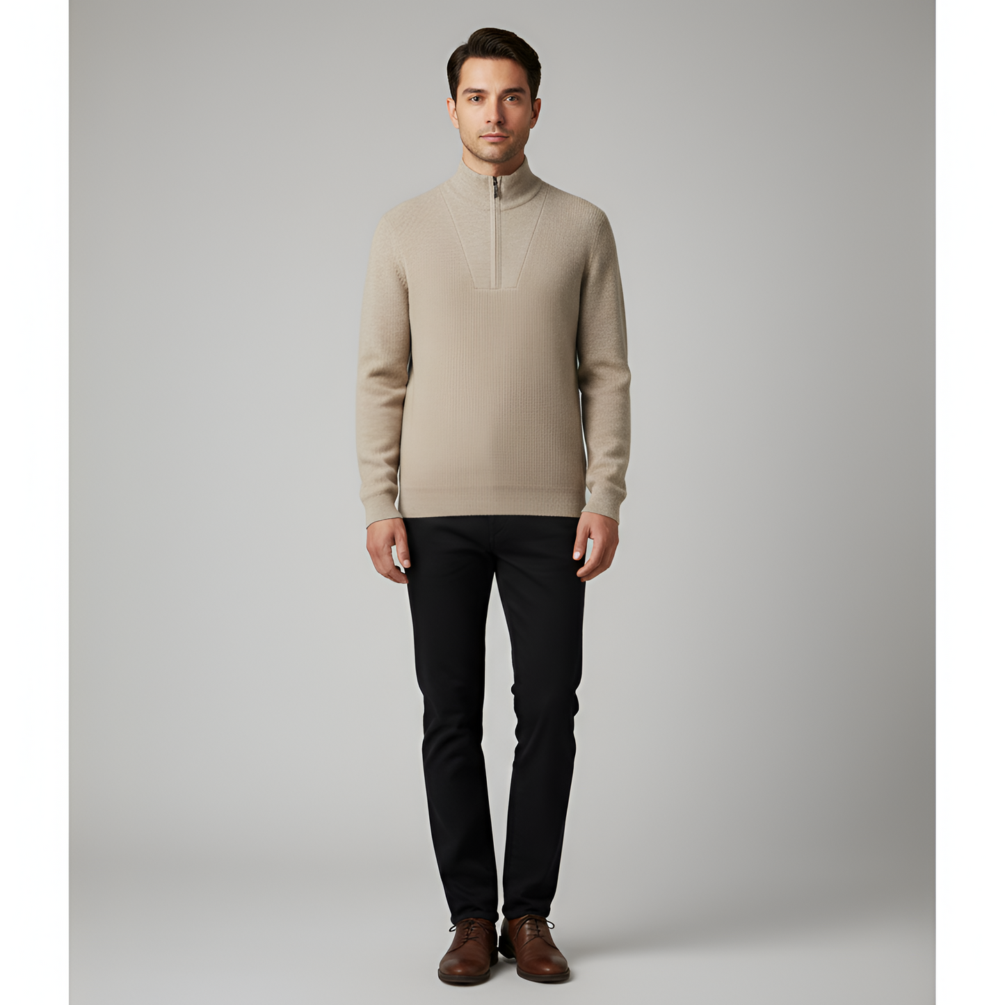 Men's Half Zip Sweater Knit Pullover
