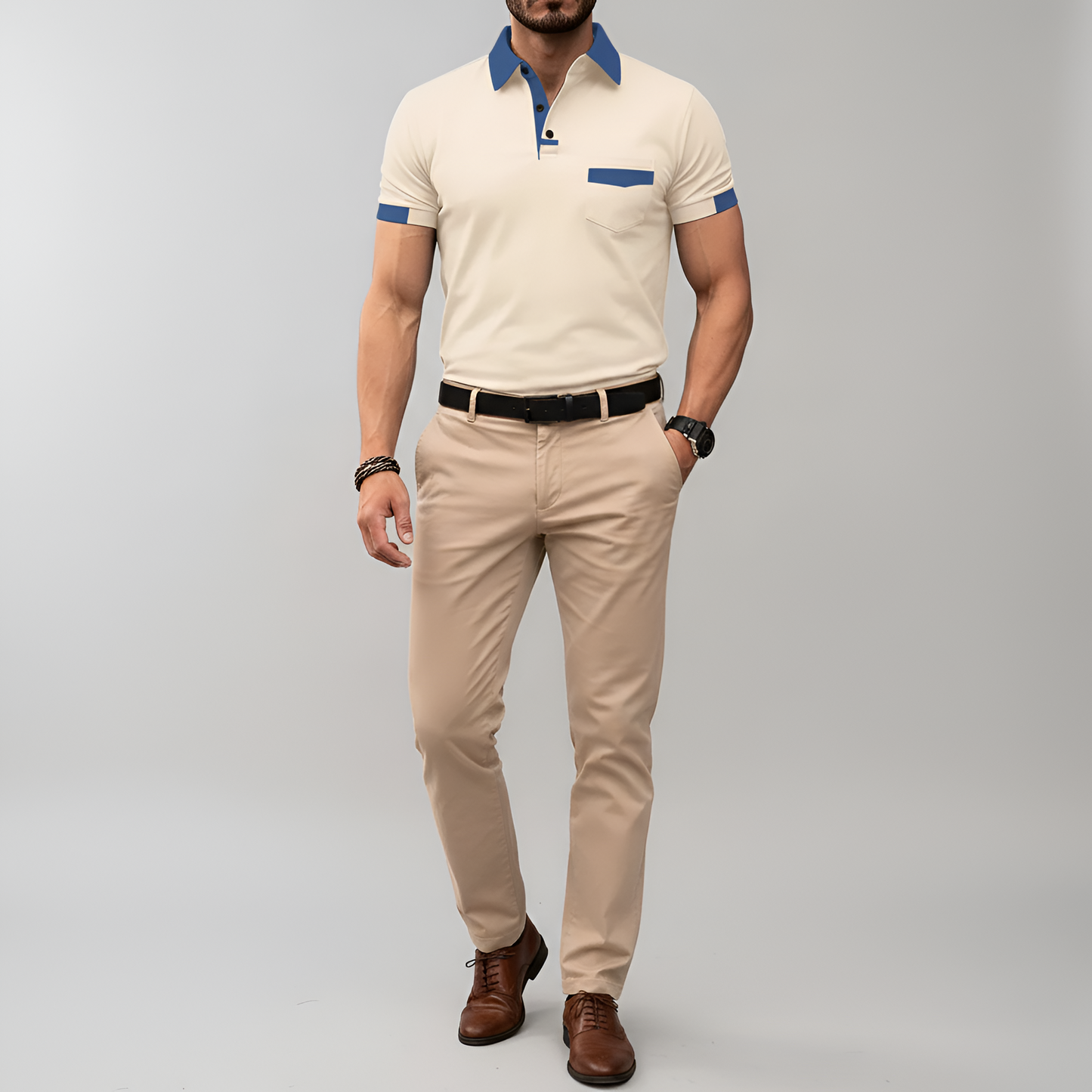 Men's Cotton Polo Shirt Short Sleeve Casual Fit