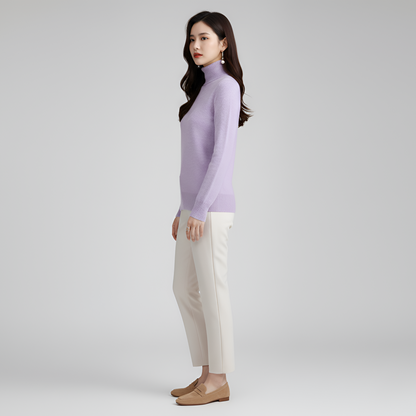Women's Slim Fit Turtleneck Sweater Long Sleeve Pullover