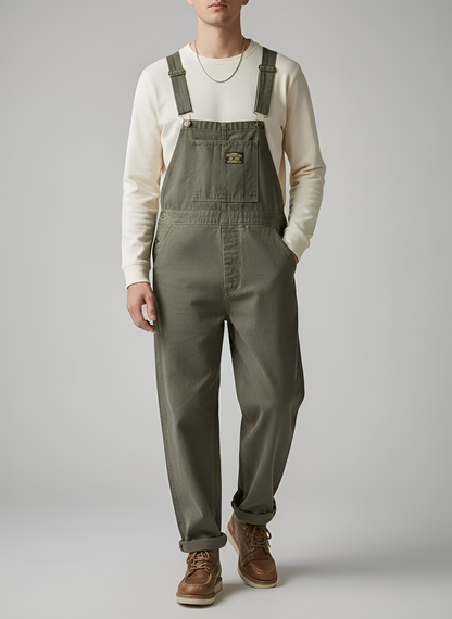 Men's Cotton Bib Overalls Work Dungarees