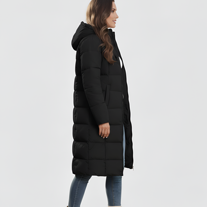 Women's Hooded Puffer Jacket Quilted Insulated Winter Coat