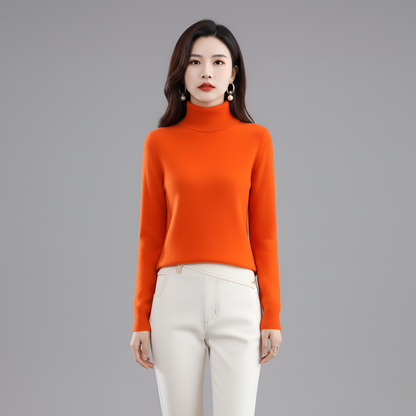 Women's Slim Fit Turtleneck Sweater Long Sleeve Pullover