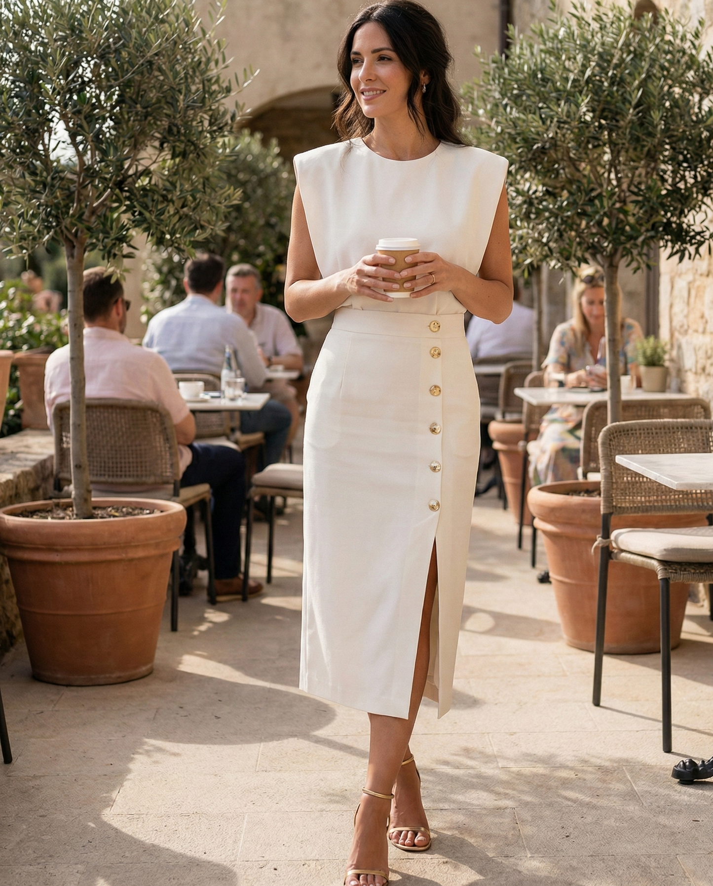 Chic Summer Sleeveless Midi Dress for Women