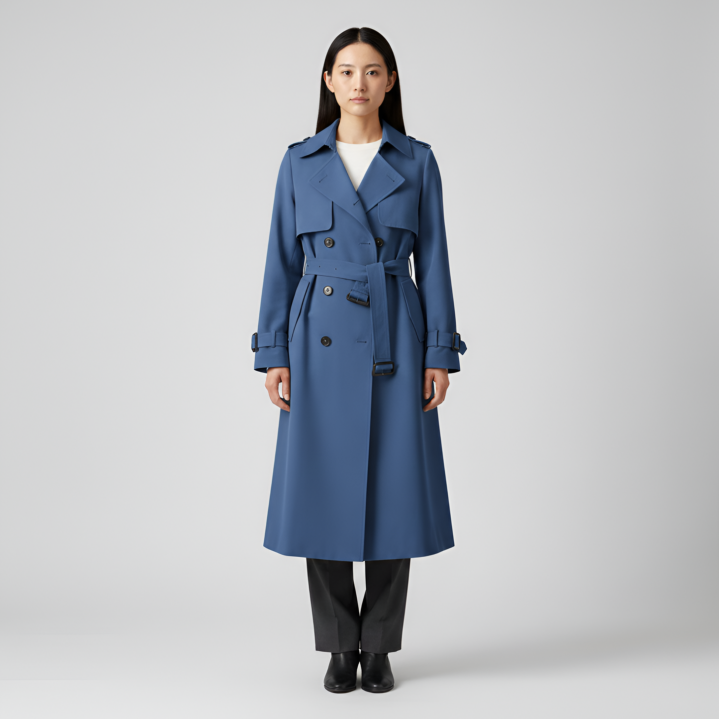 Women's Double Breasted Cotton Trench Coat