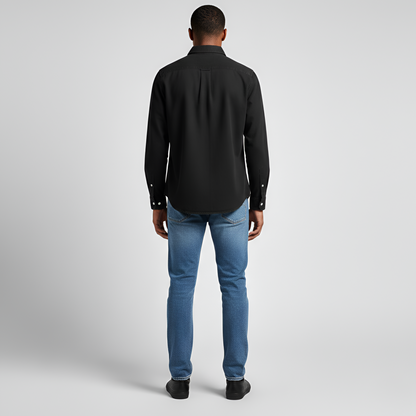 Men's Cotton Long Sleeve Button Down Shirt Casual Fit