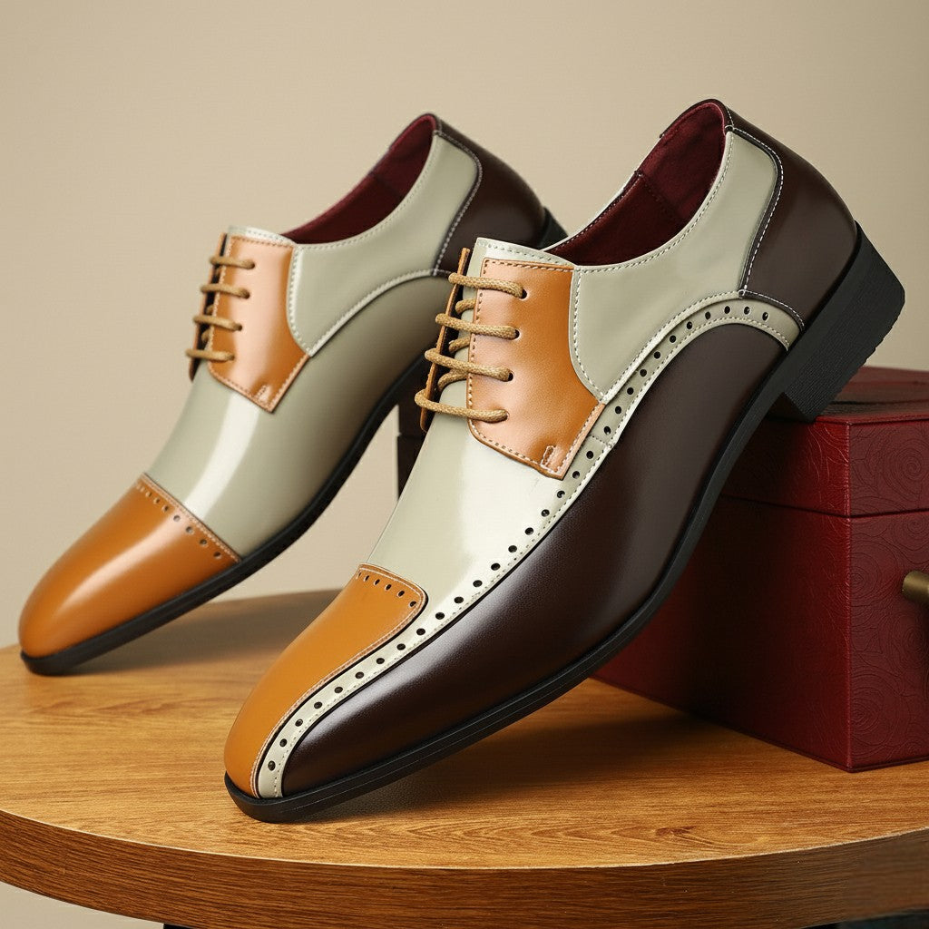 Men's Colorblock Oxford Shoes - VibreMode
