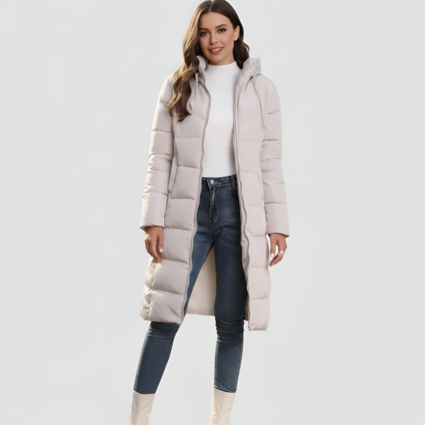Women's Hooded Puffer Jacket Quilted Insulated Winter Coat