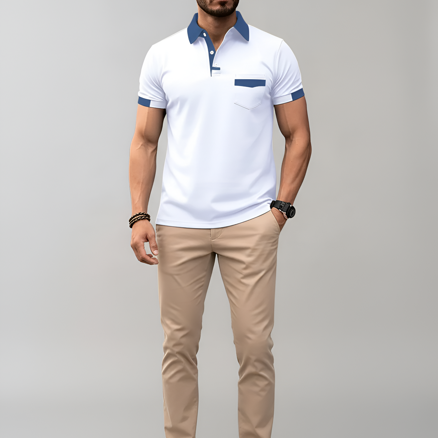 Men's Cotton Polo Shirt Short Sleeve Casual Fit