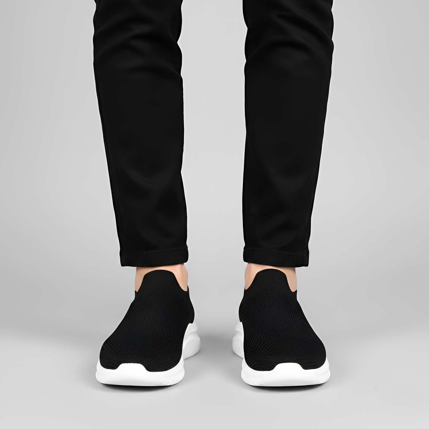 Men's Slip-On Sneakers Lightweight Breathable Knit Shoes