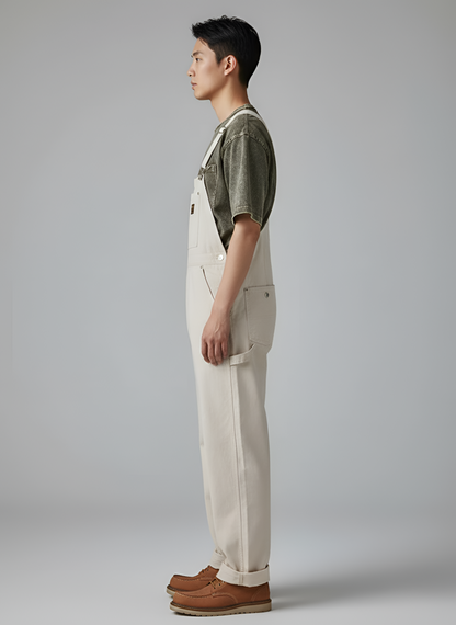 Men's Cotton Bib Overalls Work Dungarees