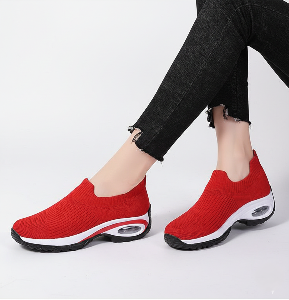 Women's Slip-On Sneakers Breathable Knit Comfort