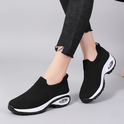 Women's Slip-On Sneakers Breathable Knit Comfort - VibreMode