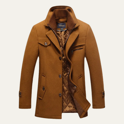 Men's Wool Blend Winter Coat Smart Casual - VibreMode